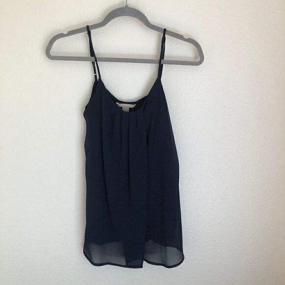 Banana Republic Flowy Navy Boho Tank Top - XS - Picture 1 of 5